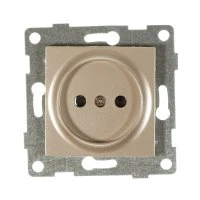 Розетка однопостовая Ugra б/з с з/ш, механизм, 16А, 250В, шампань GUSI ELECTRIC С11Р2-027
