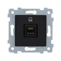 Мария  Механизм розетки низковольтной ПК скрытой установки РК1-455 Антрацит Кунцево-Электро 110034