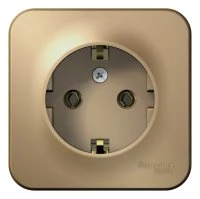 BLANCA  розетка наружная  с заземлением без шторок, 16А, 250В, титан Systeme Electric BLNRA010104