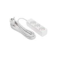 Удлинитель 3 гнезда, 5 м, 3х0,75 мм2, с/з, белый ProConnect 13-4210