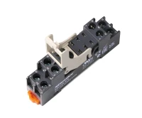 Цоколь, SRU05-E,  16A(300V), винтовой зажим, черный, на рейку DIN35-панель, для RFT1CO, 46.61, G2R-1, RUCELF SRT08-ES+SR20L