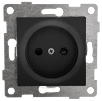 Розетка однопостовая Ugra б/з с з/ш, механизм, 16А, 250В, графит GUSI ELECTRIC С11Р2-010