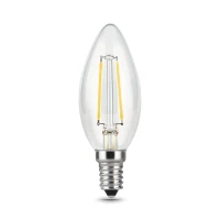Лампа светодиодная филаментная LED 11 Вт 830 лм 4100К AC185-265В E14 свеча нейтральный Black Filament GAUSS 103801211