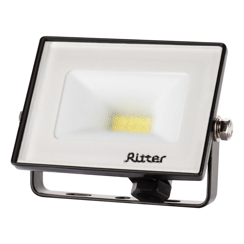 Прожектор светодиодный, серия PROFI, 230В, 10Вт, 2700К, 1000Лм, IP65, гарантия 5 лет, черный, 53425 3, Ritter RITTER