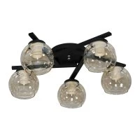 Светильник потолочный Альфа 151 черный НПБ 01-5х60-151 Е27 Элетех 1005405389