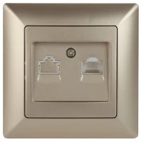 Розетка информационная RJ45, СУ, Solo, шампань, 4-303-04 Intro Б0043385 Розетка информационная RJ45, СУ, Solo, шампань, 4-303-04 Intro Б0043385