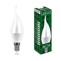 Лампа светодиодная LED 13вт Е14 дневной матовая свеча на ветру SAFFIT SBC3713 55175