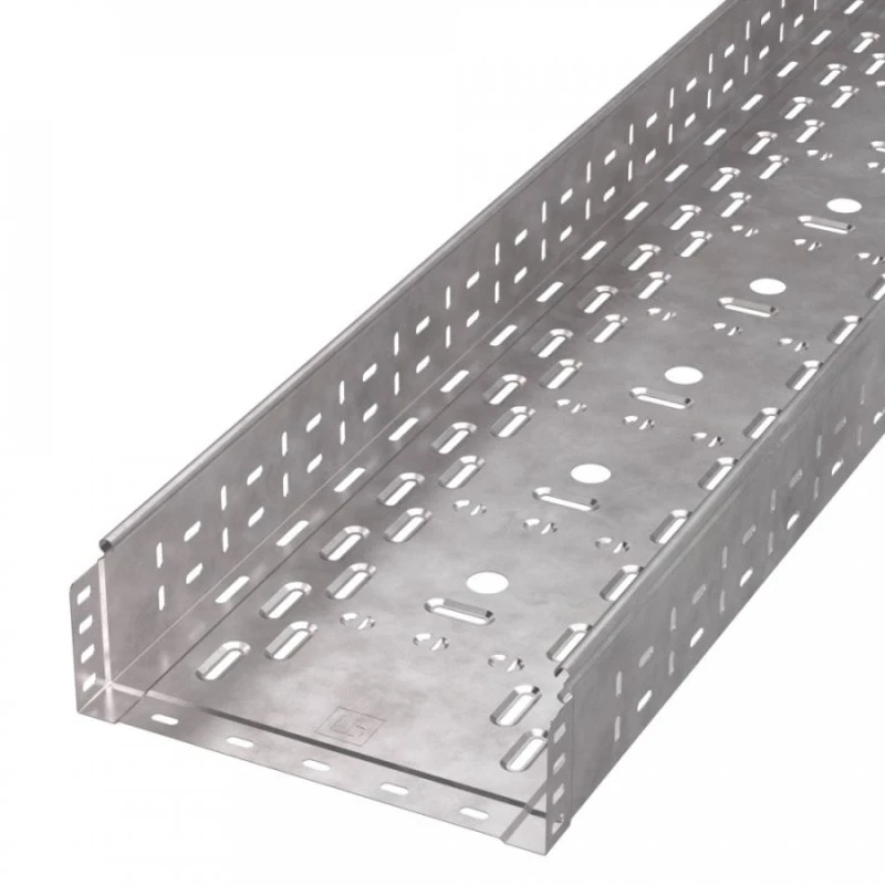 Лоток перфорированный Стандарт INOX (AISI 409) 300х100х3000 (0,8 мм) (6 м/уп) Промрукав PR16.2419
