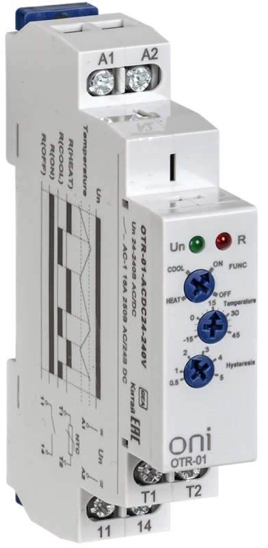 Реле температурное OTR-01 1 конт. 24-240В AC/DC ONI OTR-01-ACDC24-240V Реле температурное OTR-01 1 конт. 24-240В AC/DC ONI OTR-01-ACDC24-240V