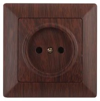 Розетка 2P, 16А-250В, СУ, Solo, венге, 4-201-10 Intro Б0043310