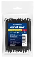 Хомут-стяжка кабельная нейлоновая Safeline 2,5x100-B-100, черная (100 шт.) SafeLine 24844