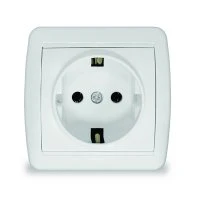 Розетка с заземлением наружная Клио 16А IP44 белая UNIVersal К2228