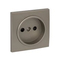Валенсия лицевая панель розетки 1-местной б/з 10 А кашемир с защ. штор. EKF ESR10-L-022-40