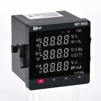Мультиметр цифровой 96х96мм трехфазный, вход 600В 5А, RS485, LED-дисплей МТ-96D Dekraft 51420DEK