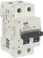 ARMAT Выключатель автоматический двухполюсный B 16А M10N IEK AR-M10N-2-B016