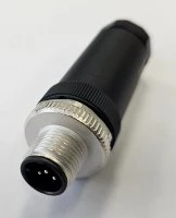 Разъем М12, 5A, штыревой, винт, пластиковый, прямой, резьба PG9, кабельная часть СТЭЗ 185200126