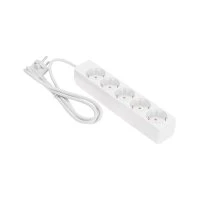 Удлинитель 5 гнезд, 1,5 м, 3х0,75 мм2, с/з, белый ProConnect 13-4211