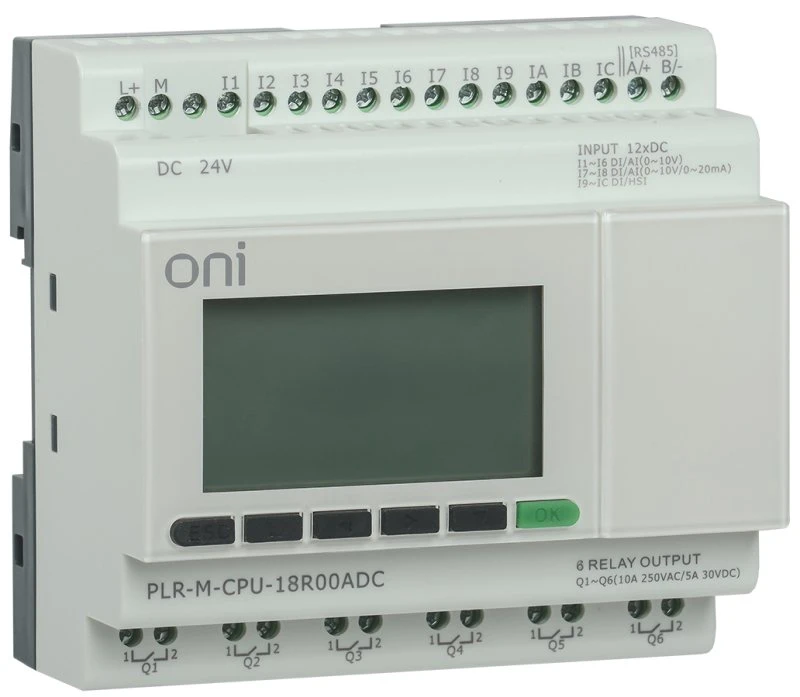 Модуль микро ПЛК PLR-M. CPU DI12/DO06(R) 24В DC ONI PLR-M-CPU-18R00ADC Модуль микро ПЛК PLR-M. CPU DI12/DO06(R) 24В DC ONI PLR-M-CPU-18R00ADC
