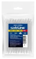 Хомут-стяжка кабельная нейлоновая Safeline 2,5x100-W-100, белая (100 шт.) SafeLine 24830