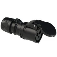 Розетка кабельная 32A/230V/1P+N+E/IP44, черная PCE 223-6x 00-00002647
