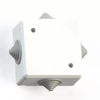 IP44 Коробка ответвительная открытой установки КОА-001-БК без контактной группы 78х78х42, белая Кунцево-Электро 5952