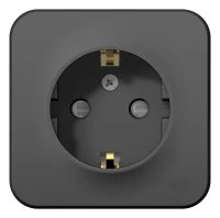 BLANCA  розетка наружная  с заземлением со шторками, 16А, 250В, антрацит Systeme Electric BLNRA011106