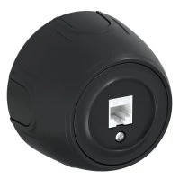 Розетка компьютерная 1xRJ45 кат.5e  Rotondo, цвет черный OneKeyElectro 3E20701203 7700890