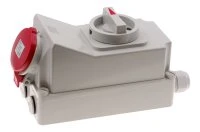 Розетка настенная с выключателем и механической блокировкой 16A/400V/3P+N+E/IP44 INPIN CA5103 00-00035985