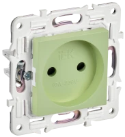 SKANDY Розетка без заземления с защитными шторками 10А SK-R01G мятный IEK SK-R13-10-K06