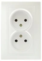 Розетка Intro Plano 1-204-06 без зазем двойная Б0053912