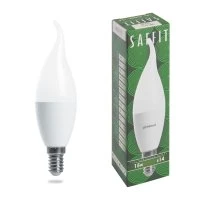 Лампа светодиодная LED 15вт Е14 дневной матовая свеча на ветру SAFFIT SBC3715 55208