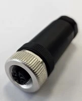 Разъем М12, 5A, гнездовой, винт, пластиковый, прямой, резьба PG9, кабельная часть СТЭЗ 185200114 Разъем М12, 5A, гнездовой, винт, пластиковый, прямой, резьба PG9, кабельная часть СТЭЗ 185200114