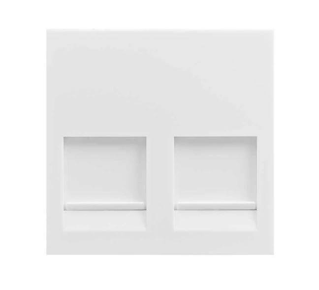 Адаптер со шторками 2 RJ45 Keystone, белый, 400 Simon  40000089-030 Адаптер со шторками 2 RJ45 Keystone, белый, 400 Simon  40000089-030