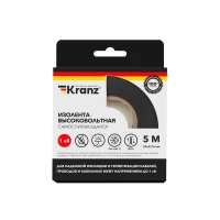 Изолента высоковольтная KRANZ самослипающаяся до  1кВ 0.76х25 мм 5 м Kranz KR-09-2511