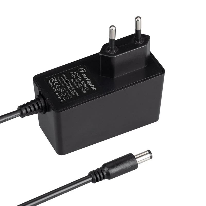 Блок питания ARDV-SP-20-5BW (5V, 4A, 20W) (Arlight, Адаптер, 5 лет) 049389 Блок питания ARDV-SP-20-5BW (5V, 4A, 20W) (Arlight, Адаптер, 5 лет) 049389