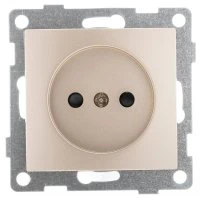 Розетка однопостовая Bravo б/з с з/ш, механизм, 16А, 250В, шампань GUSI ELECTRIC С10Р2-027