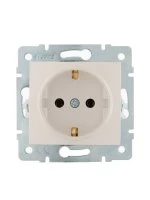 KARINA Розетка с/з керамика жемчужно-белый перламутр (10шт/120шт) Lezard 707-3088-122