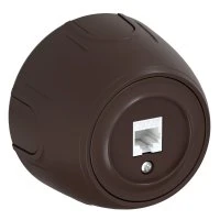 Розетка компьютерная 1xRJ45 кат.5e  Rotondo, цвет коричневый OneKeyElectro 3E20701215 7700888