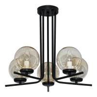 Светильник Лоу 151 черн.муар(Плафон 7590) НПБ 01-5х40-162 Е14  потолочный Элетех 1005405120