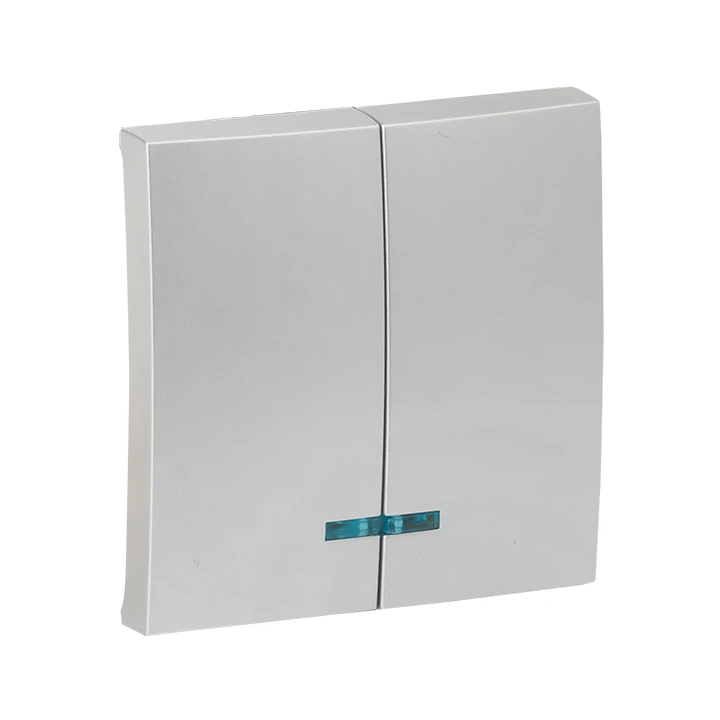 Валенсия лицевая панель выключателя 2-кл. с индикатором 10А сталь EKF ESV10-L-123-30 Валенсия лицевая панель выключателя 2-кл. с индикатором 10А сталь EKF ESV10-L-123-30