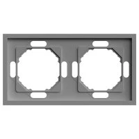 Рамка 2-местная, Эмили,, платиново-серый, soft touch STEKKER PFR00-5002-10 49963