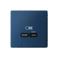 ARTGALLERY USB розетка тип-С 65Вт высокоскор.заряд. QC, PD, механизм, аквамарин Systeme Electric GAL001127