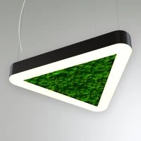 Светильник светодиодный RVE-LBX-MOSS-TRIO-SOFT-400-P (треугл. закругл. со мхом 400x356x100мм S80мм 24Вт 4000К черный ) RVElektro RVE00000592