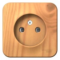 BLANCA Розетка наружная без заземления со шторками изолированный плоский, 16А, 250В, ясень Systeme Electric BLNRA001115