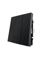 ZIMA Выключатель тройной черный бархат безвинтовой зажим/клемма  Lezard 704-4288-109QC