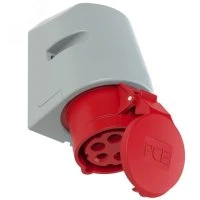 Розетка настенная 16A/400V/3P+N+E/IP44, безвинтовое подключение PCE 115-6tt  00-00027345