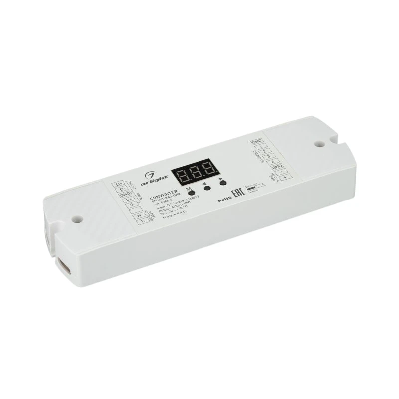 Конвертер SMART-K40-DMX (12-24V, 0/1-10V) (ARL, IP20 Пластик, 5 лет) Arlight 028413 Конвертер SMART-K40-DMX (12-24V, 0/1-10V) (ARL, IP20 Пластик, 5 лет) Arlight 028413