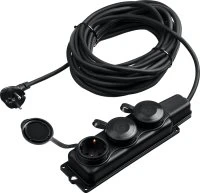 Удлинитель силовой КГ-325-Ш3, КГ, 3 x 2.5 мм2, IP44, 15 м, 3 гн., 4000 Вт, Профессионал ЗУБР 55024-15