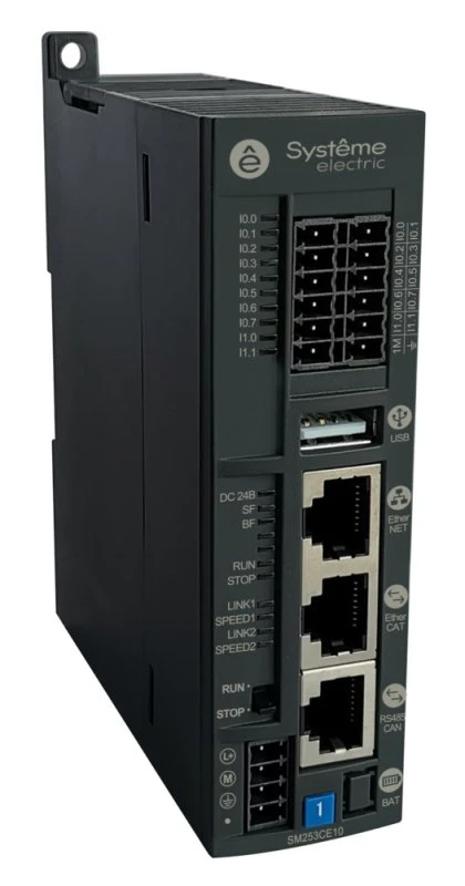 Контроллер SM253 10DI, 6HSI, 1 Ethercat, 1 Modbus, 1 CANopen, управ движением Systeme Electric SM253CE10 Контроллер SM253 10DI, 6HSI, 1 Ethercat, 1 Modbus, 1 CANopen, управ движением Systeme Electric SM253CE10