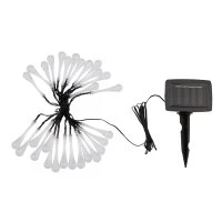 Каскад Lamper Сталактит LED 5 м с аккумулятором и выносной солнечной панелью 1 м, IP65, 2 режима работы  мигание и постоянное теплое белое свечение REXANT 602-239